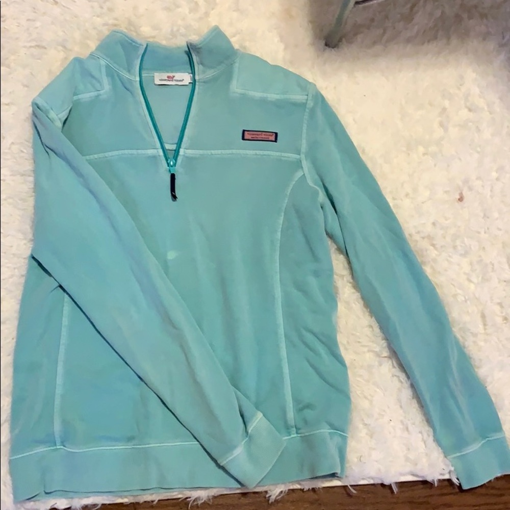 Vineyard vines mint green pullover, 1/4 zip.